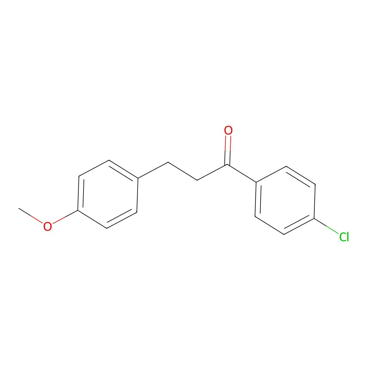 1-(4-Chlorophenyl)-3-(4-methoxyphenyl)propan-1-one molecular structure, CAS 111302-58-0