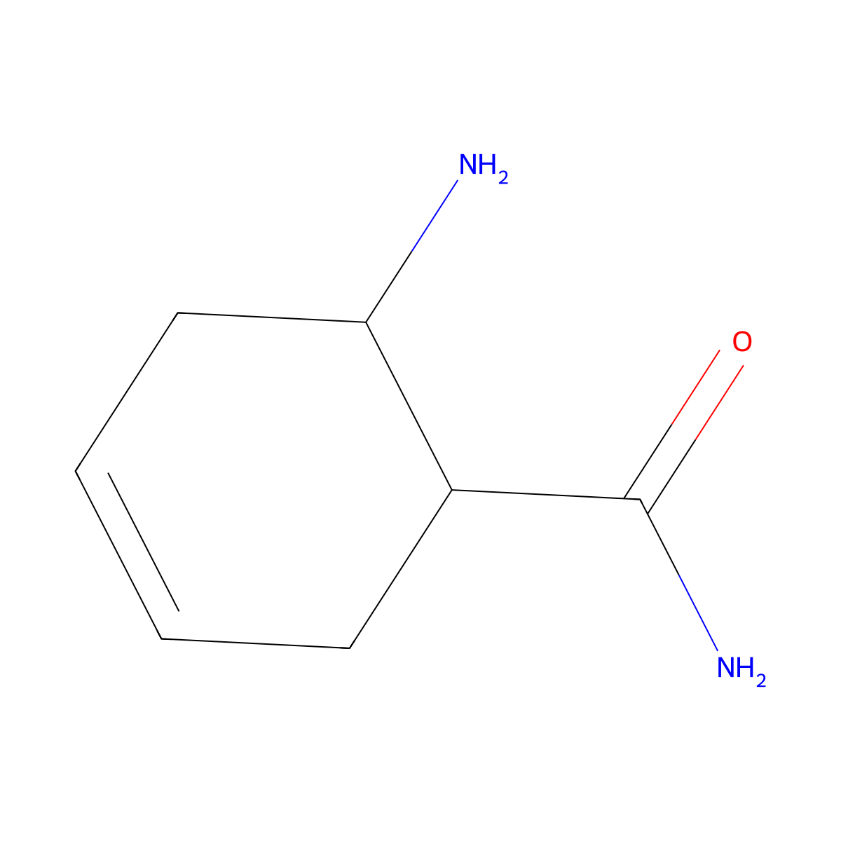 cis-2-Amino-4-cyclohexene-1-carboxamide molecular structure, CAS 111302-96-6