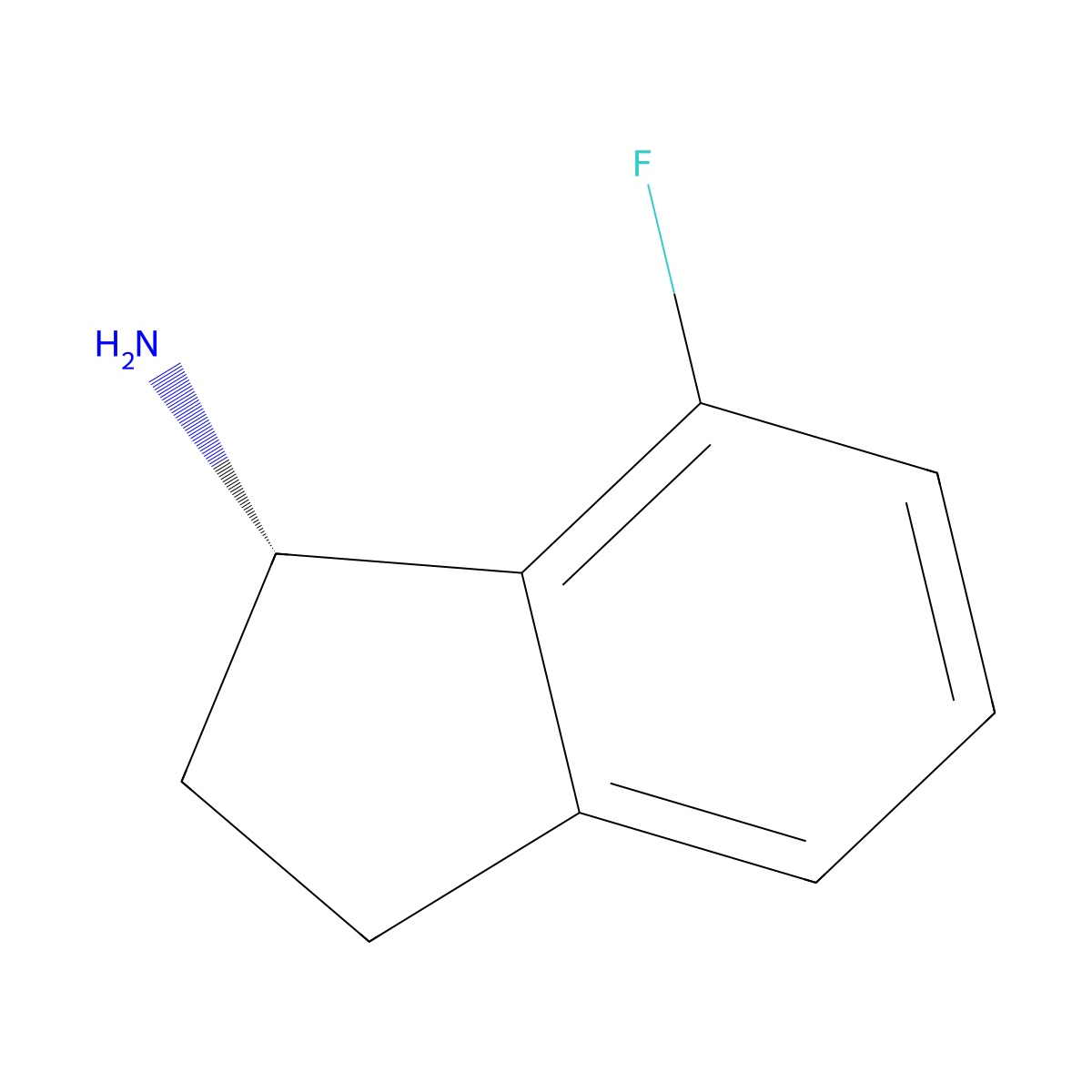 (1s)-7-Fluoroindanylamine molecular structure, CAS 1113025-33-4