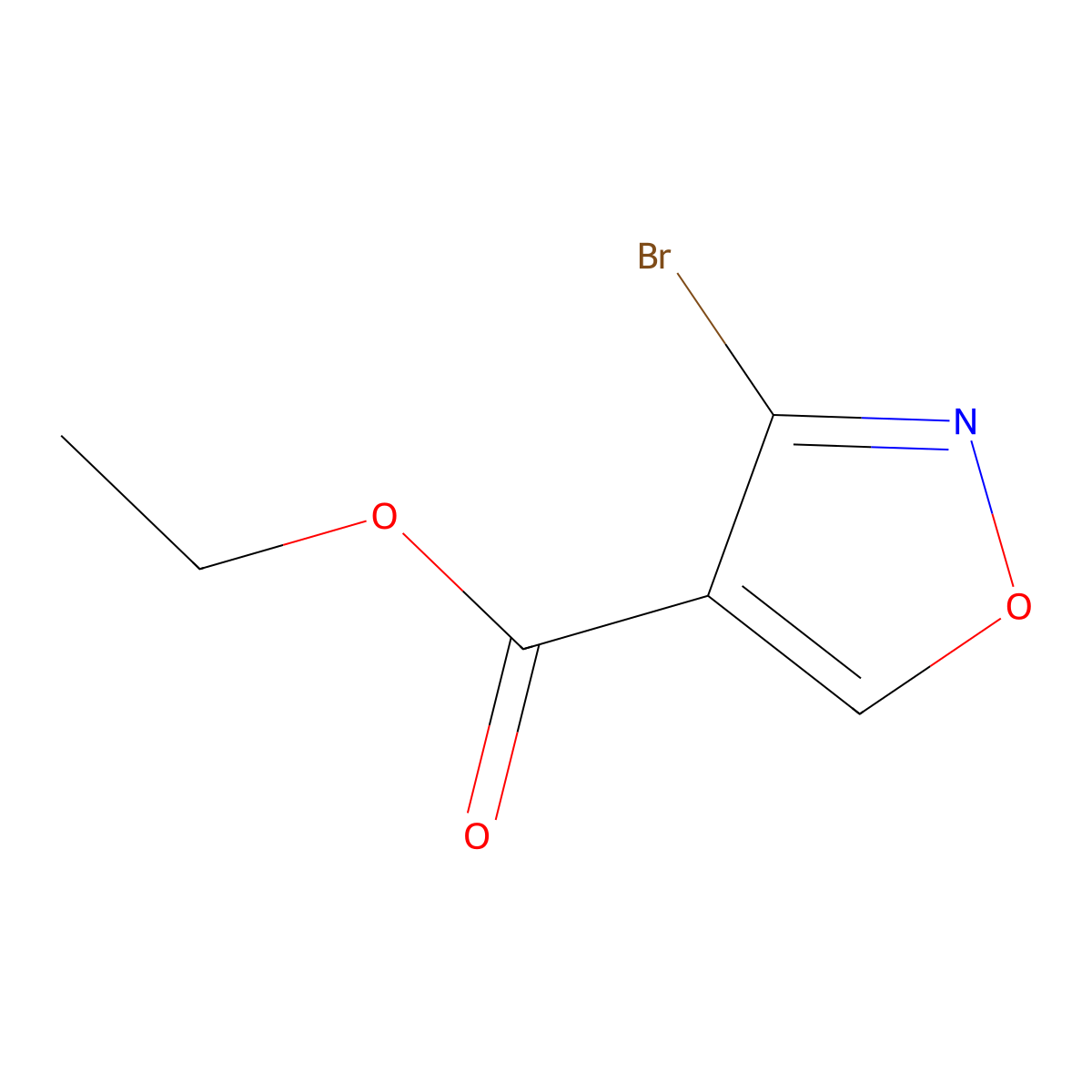 Ethyl 3-bromo-1,2-oxazole-4-carboxylate molecular structure, CAS 111303-36-7