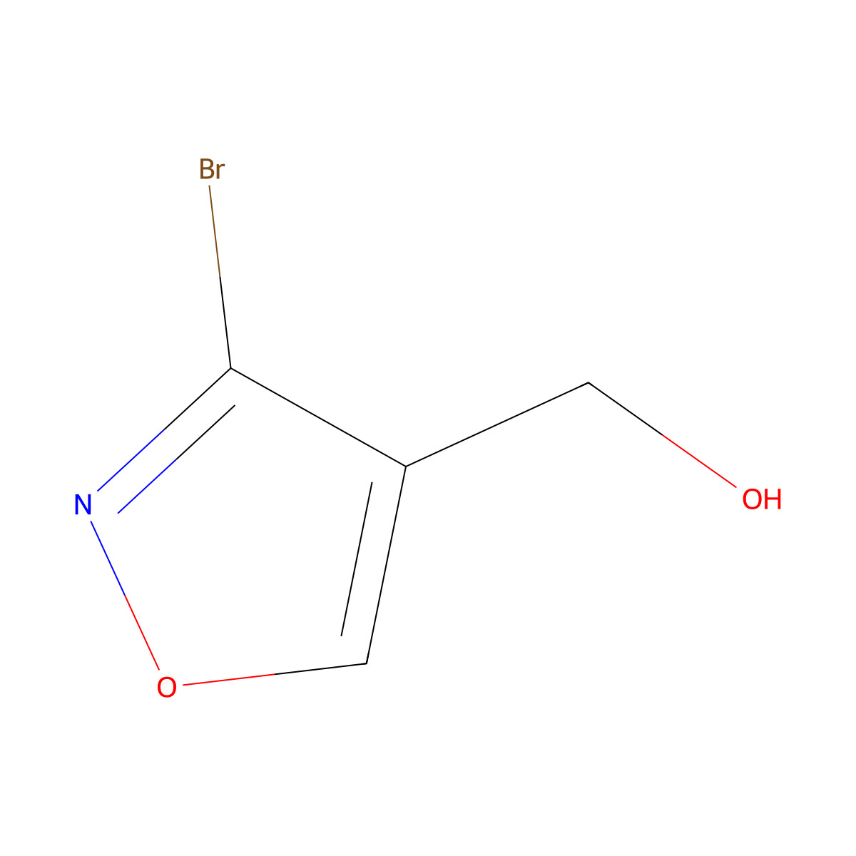 (3-Bromoisoxazol-4-yl)methanol molecular structure, CAS 111303-37-8