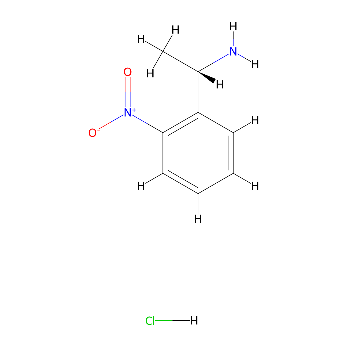 (1S)-1-(2-nitrophenyl)ethan-1-amine hydrochloride molecular structure, CAS 1113041-80-7