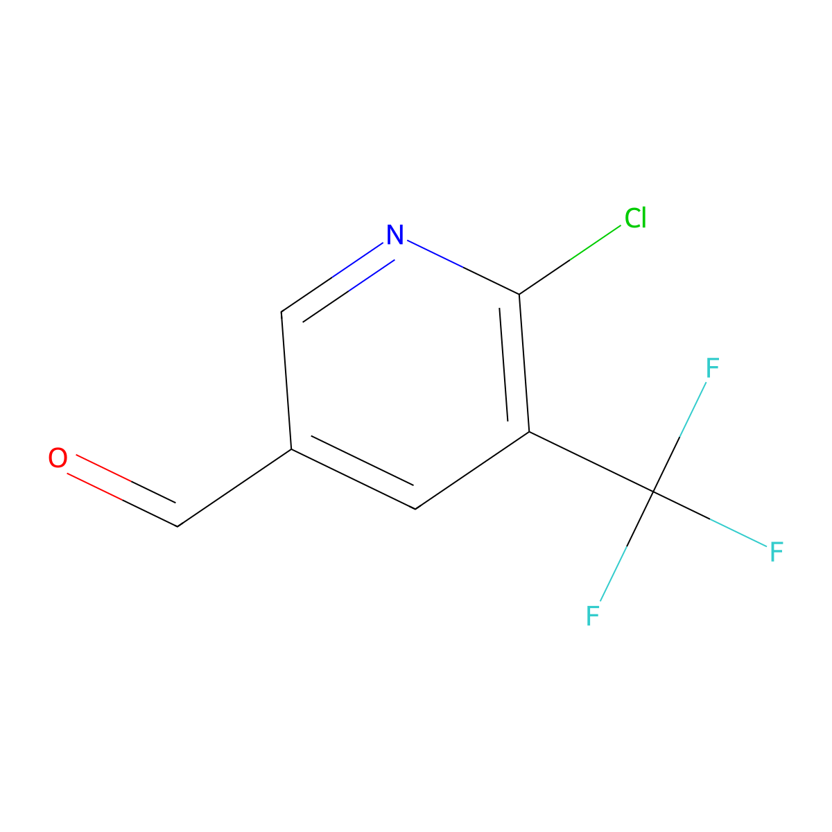 6-Chloro-5-(trifluoromethyl)pyridine-3-carbaldehyde molecular structure, CAS 1113049-90-3