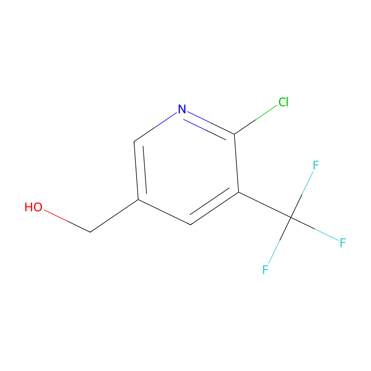 (6-Chloro-5-(trifluoromethyl)pyridin-3-yl)methanol molecular structure, CAS 1113049-91-4