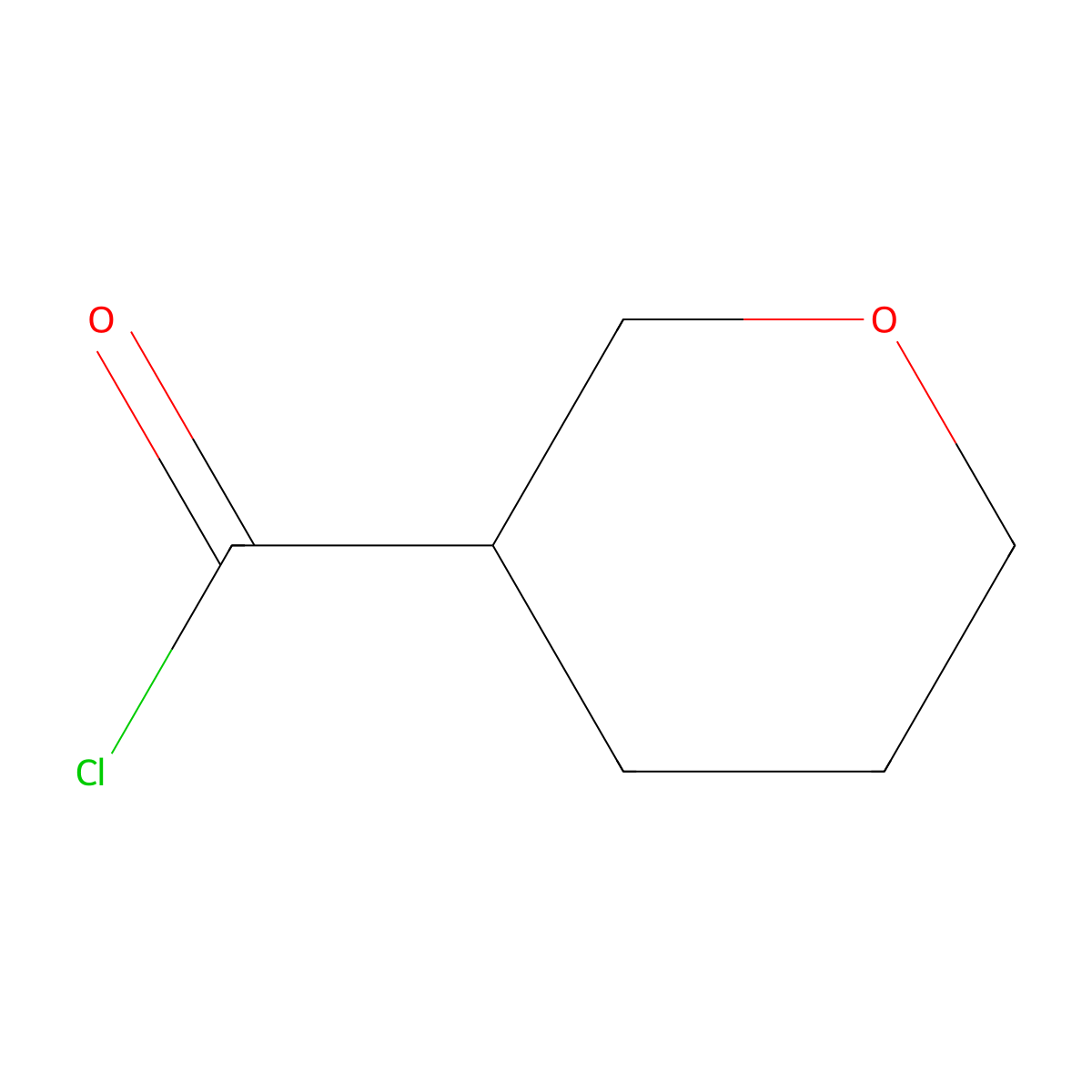 Oxane-3-carbonyl chloride molecular structure, CAS 1113050-14-8