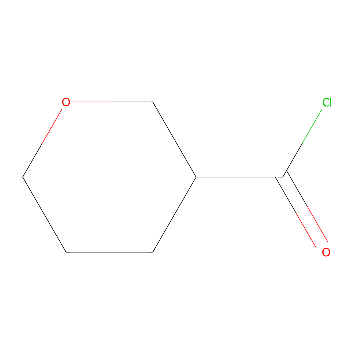 Oxane-3-carbonyl chloride molecular structure, CAS 1113050-14-8