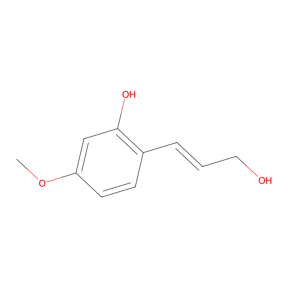 2-(3-Hydroxyprop-1-enyl)-5-methoxy-phenol molecular structure, CAS 1113051-87-8