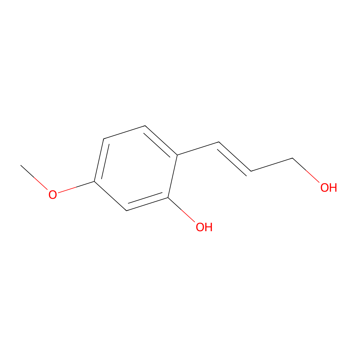 2-(3-Hydroxyprop-1-enyl)-5-methoxy-phenol molecular structure, CAS 1113051-87-8