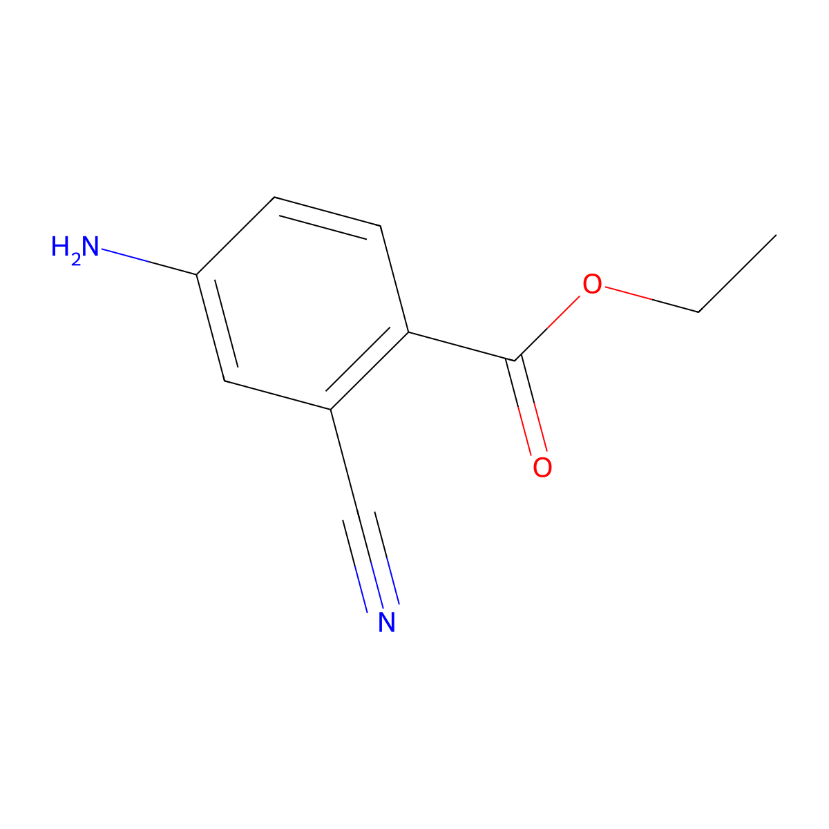 Ethyl 4-amino-2-cyanobenzoate molecular structure, CAS 1113057-03-6