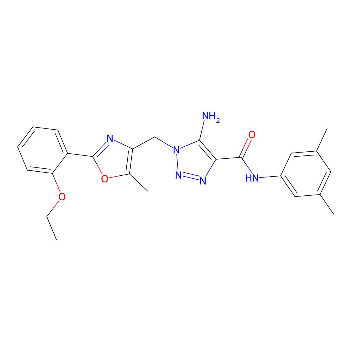 5-amino-N-(3,5-dimethylphenyl)-1-{[2-(2-ethoxyphenyl)-5-methyl-1,3-oxazol-4-yl]methyl}-1H-1,2,3-triazole-4-carboxamide molecular structure, CAS 1113104-46-3