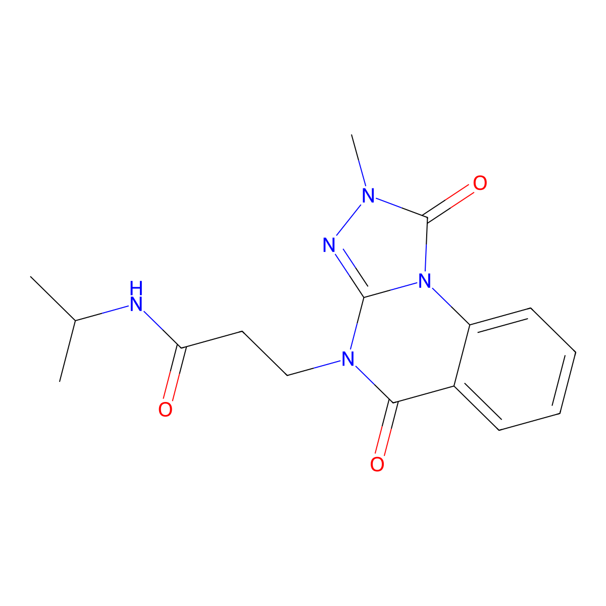 3-{2-methyl-1,5-dioxo-1H,2H,4H,5H-[1,2,4]triazolo[4,3-a]quinazolin-4-yl}-N-(propan-2-yl)propanamide molecular structure, CAS 1113105-06-8