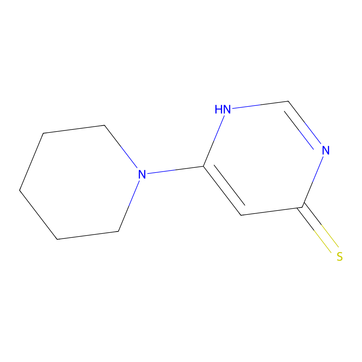6-(Piperidin-1-yl)pyrimidine-4-thiol molecular structure, CAS 1113108-96-5