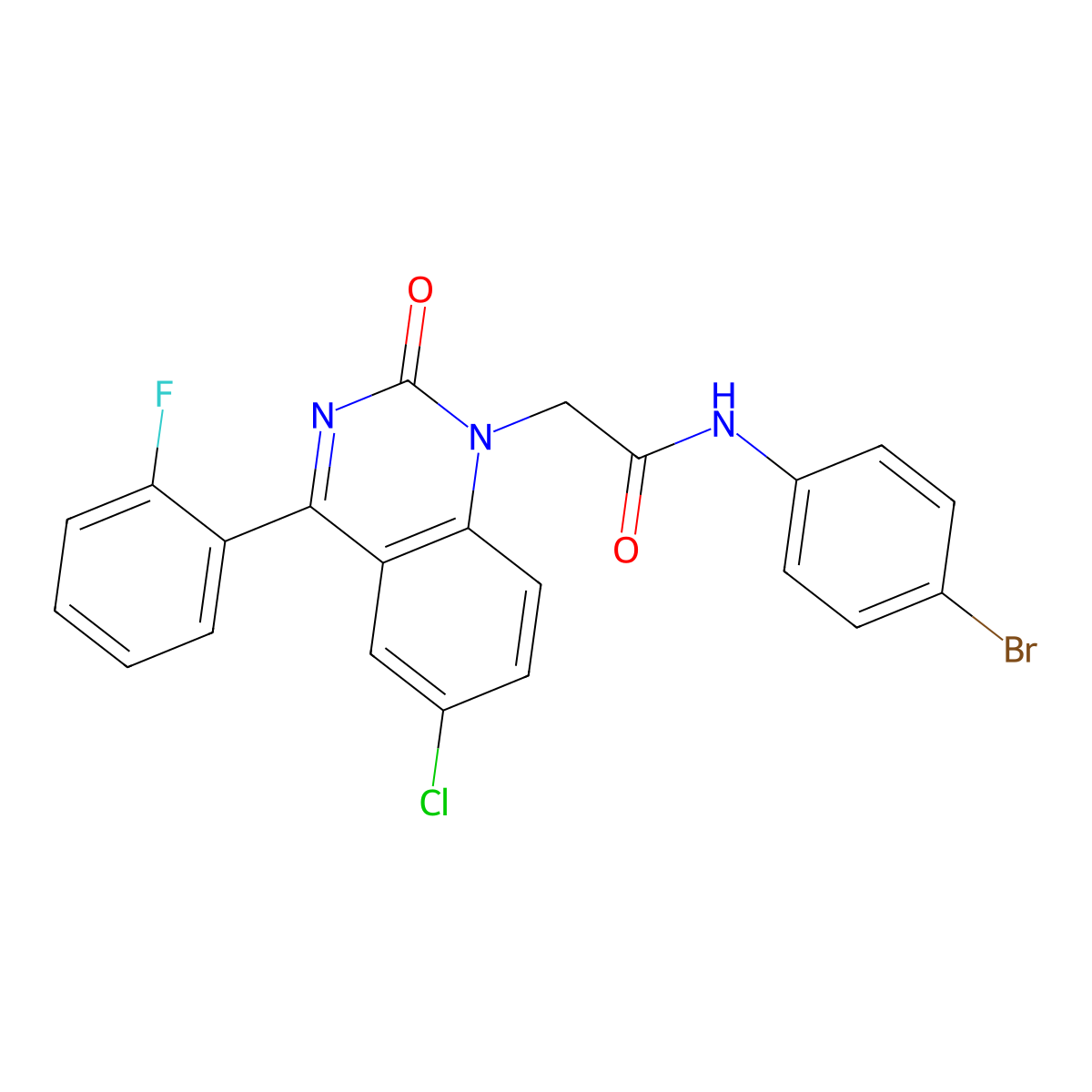 N-(4-bromophenyl)-2-(6-chloro-4-(2-fluorophenyl)-2-oxoquinazolin-1(2H)-yl)acetamide molecular structure, CAS 1113109-40-2