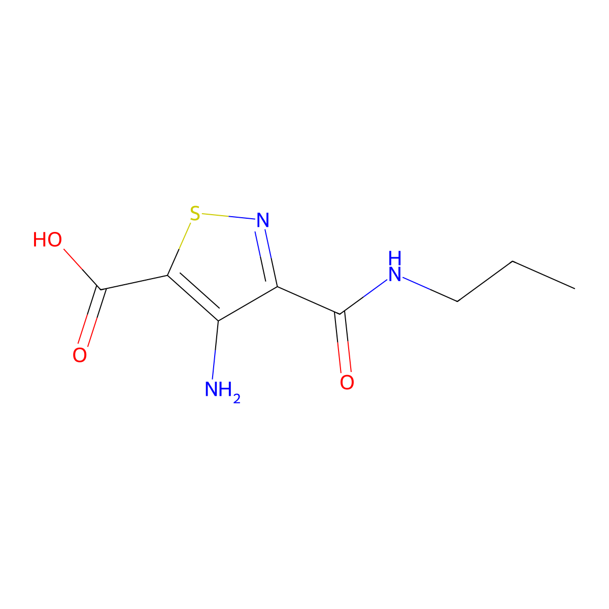 4-Amino-3-(propylcarbamoyl)isothiazole-5-carboxylic acid molecular structure, CAS 1113110-11-4
