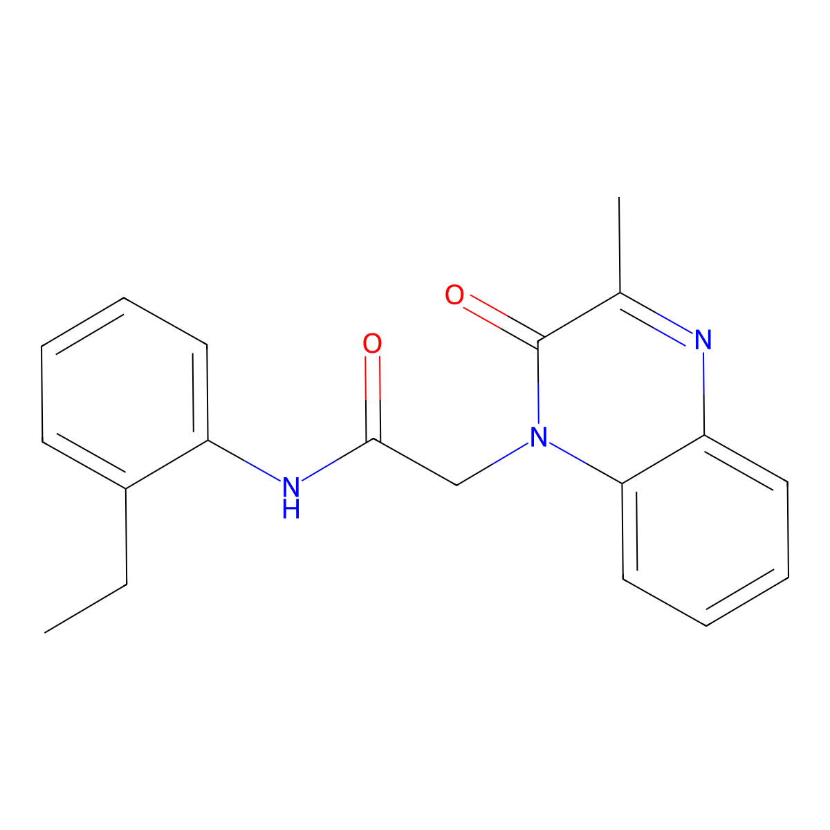 N-(2-ethylphenyl)-2-(3-methyl-2-oxoquinoxalin-1(2H)-yl)acetamide molecular structure, CAS 1113111-08-2