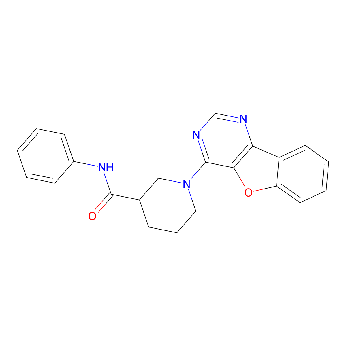 1-([1]benzofuro[3,2-d]pyrimidin-4-yl)-N-phenylpiperidine-3-carboxamide molecular structure, CAS 1113117-64-8