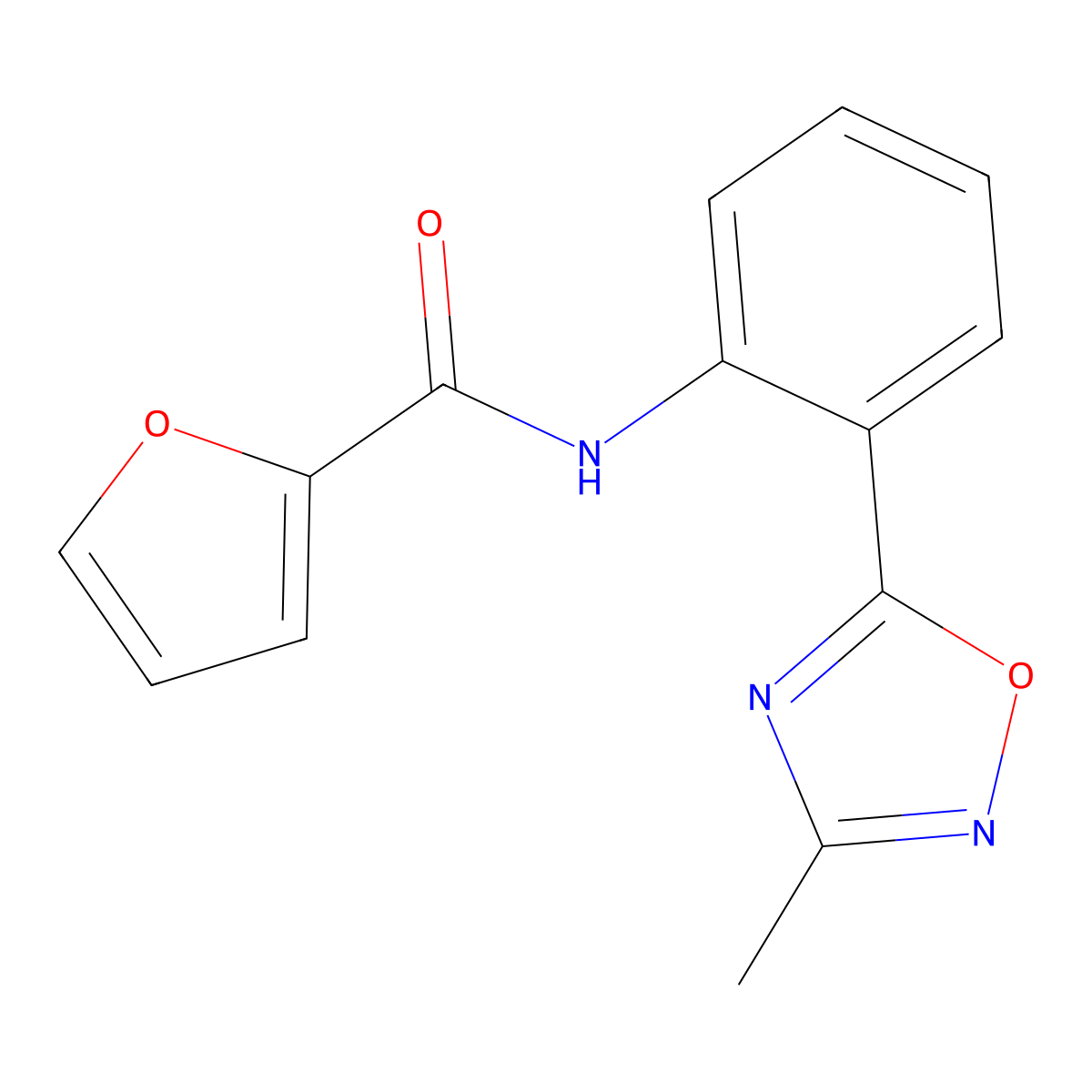 N-[2-(3-methyl-1,2,4-oxadiazol-5-yl)phenyl]furan-2-carboxamide molecular structure, CAS 1113127-78-8