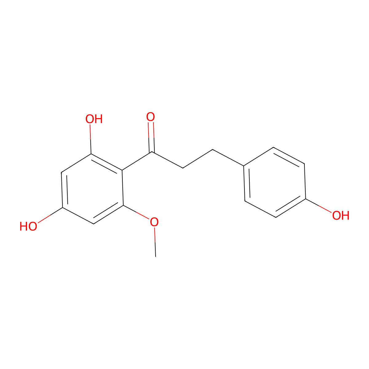 4,2',4'-Trihydroxy-6'-methoxydihydrochalcone molecular structure, CAS 111316-17-7