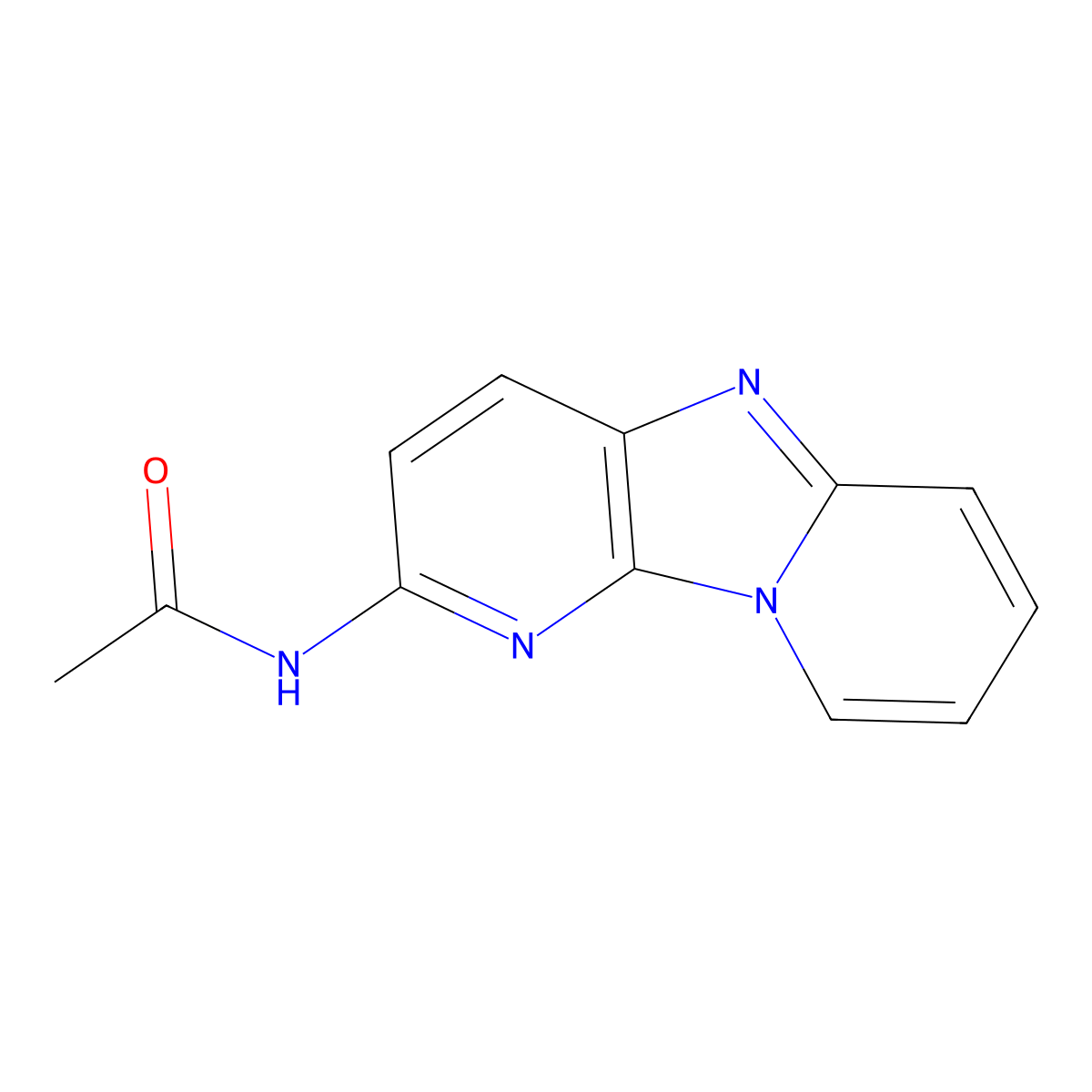 2-Acetamidodipyrido(1,2-a:3',2'-d)imidazole molecular structure, CAS 111317-36-3