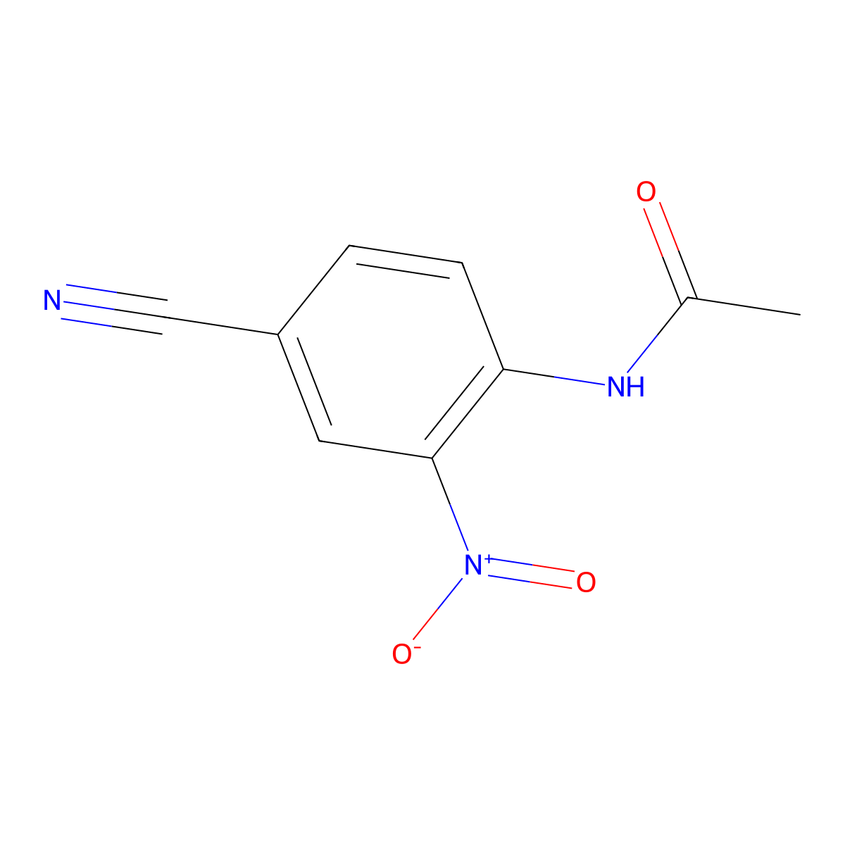 N-(4-cyano-2-nitrophenyl)acetamide molecular structure, CAS 111318-35-5