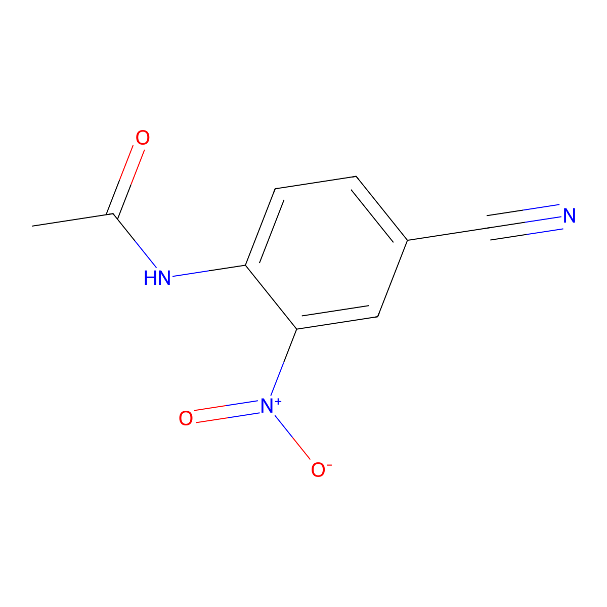 N-(4-cyano-2-nitrophenyl)acetamide molecular structure, CAS 111318-35-5