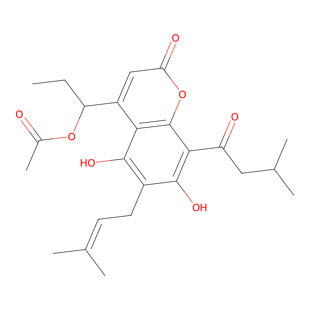 Mammea E/BA molecular structure, CAS 111321-13-2