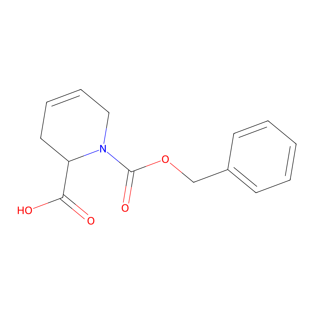 1-[(Benzyloxy)carbonyl]-1,2,3,6-tetrahydropyridine-2-carboxylic acid molecular structure, CAS 111321-43-8