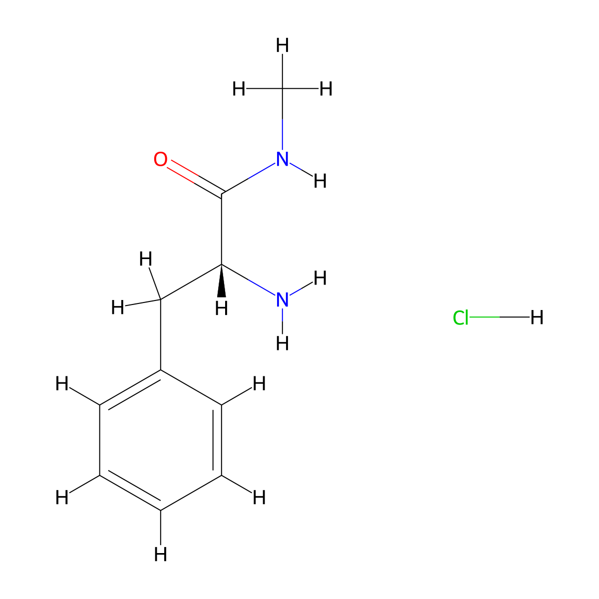 (r)-a-Amino-n-methyl-benzenepropanamide hcl molecular structure, CAS 111321-55-2