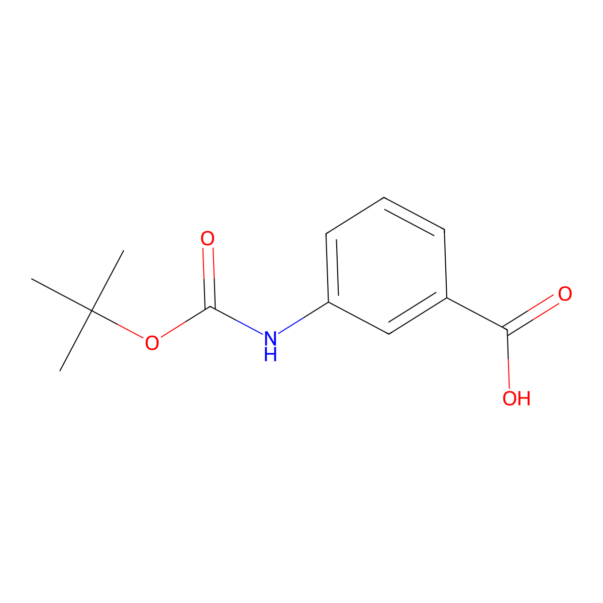 3-(((Tert-butoxy)carbonyl)amino)benzoic acid molecular structure, CAS 111331-82-9