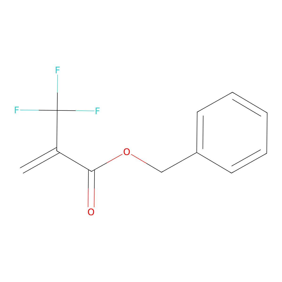 2-Propenoic acid, 2-(trifluoromethyl)-, phenylmethyl ester molecular structure, CAS 111339-17-4