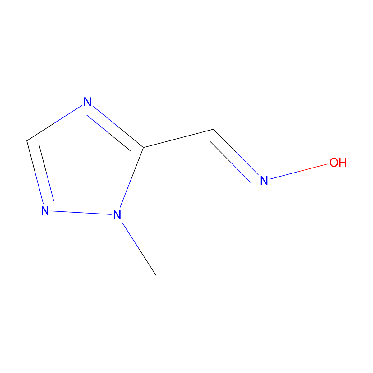 N-[(1-methyl-1H-1,2,4-triazol-5-yl)methylidene]hydroxylamine molecular structure, CAS 111340-44-4