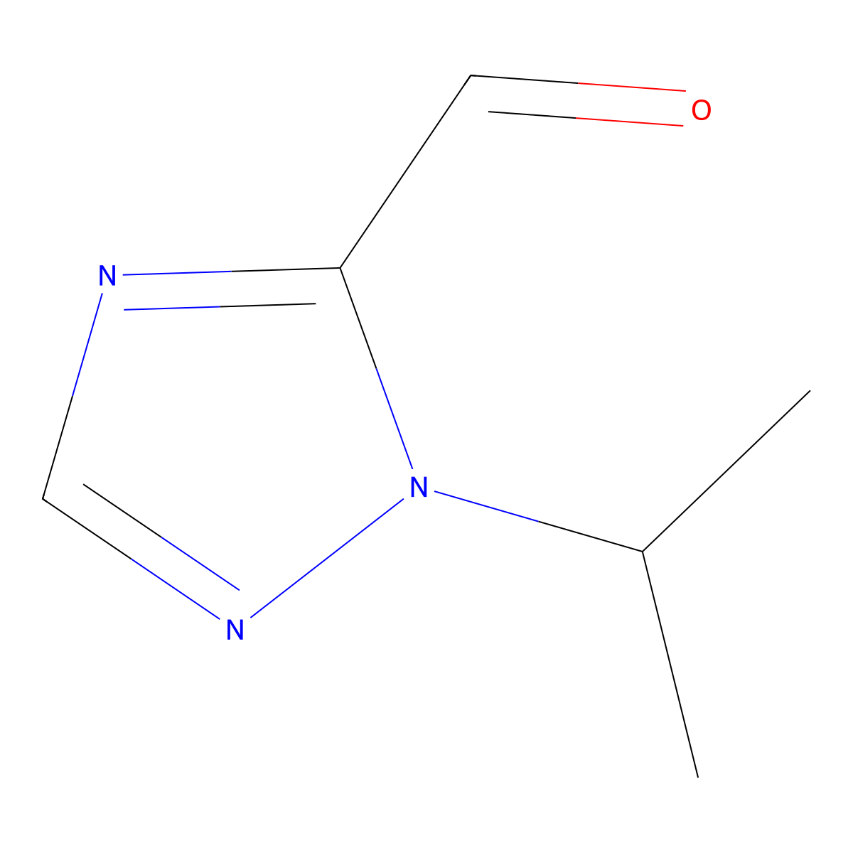 1-(propan-2-yl)-1H-1,2,4-triazole-5-carbaldehyde molecular structure, CAS 111340-46-6