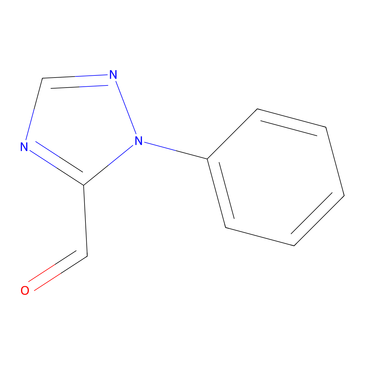 1-Phenyl-1H-1,2,4-triazole-5-carbaldehyde molecular structure, CAS 111340-51-3