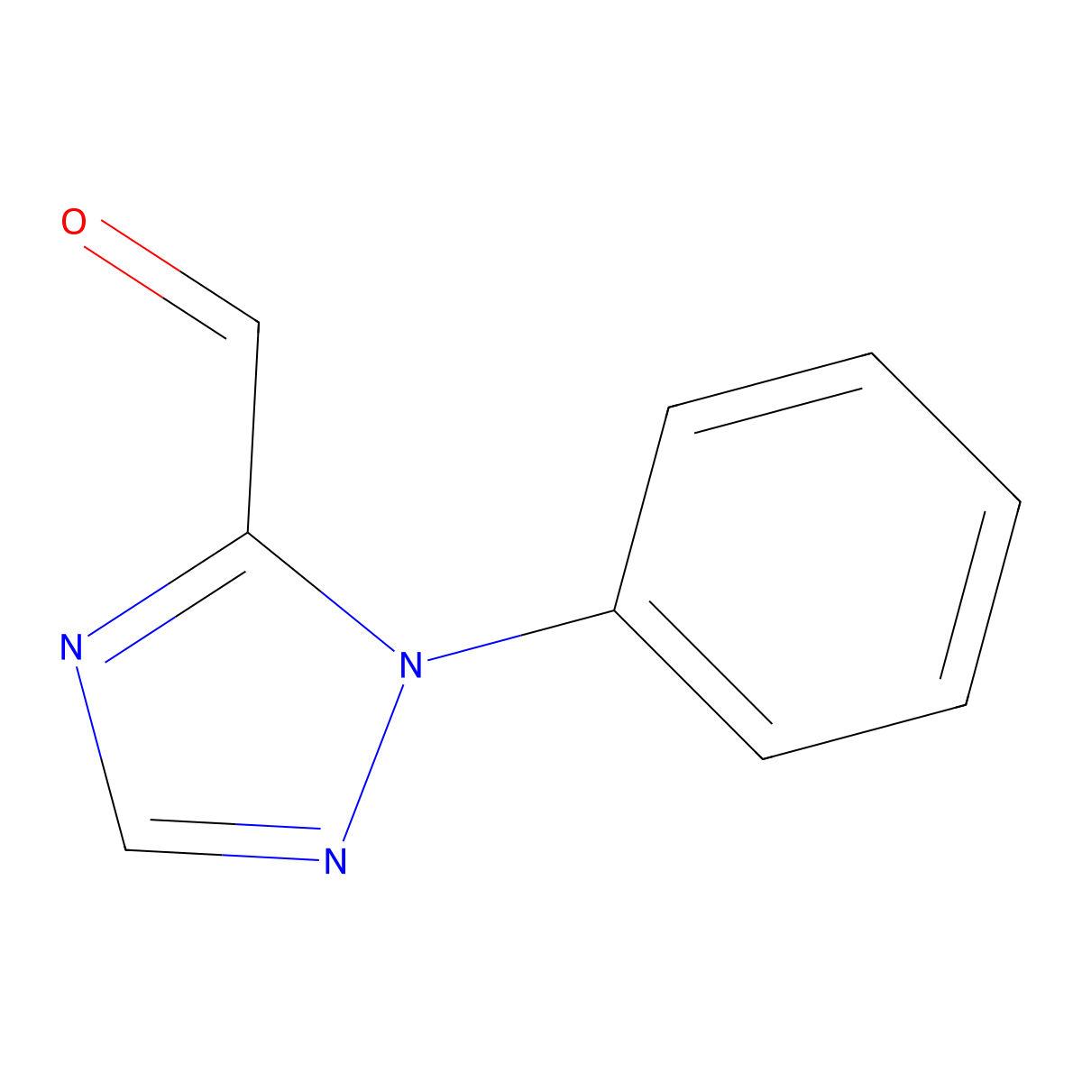 1-Phenyl-1H-1,2,4-triazole-5-carbaldehyde molecular structure, CAS 111340-51-3