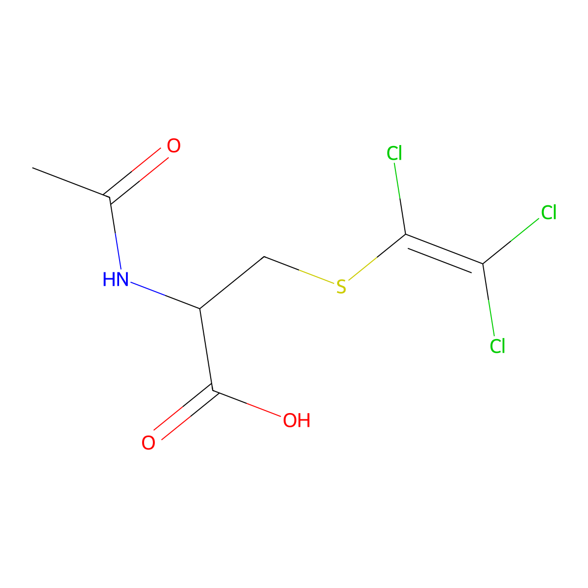 S-Trichlorovinyl-N-acetylcysteine molecular structure, CAS 111348-61-9