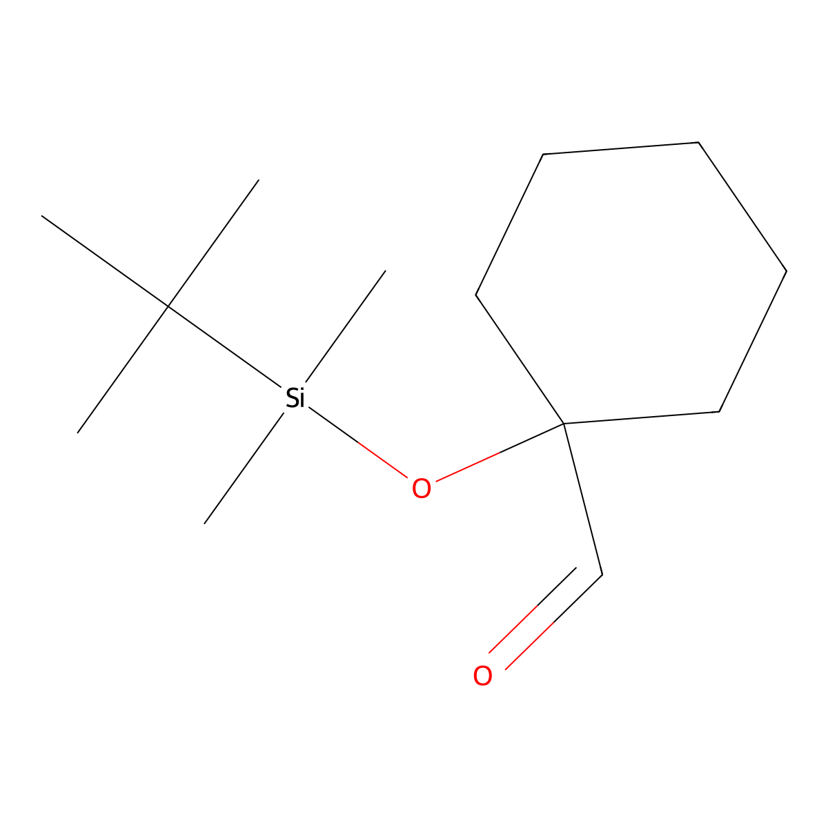 1-[(Tert-butyldimethylsilyl)oxy]cyclohexane-1-carbaldehyde molecular structure, CAS 111351-78-1