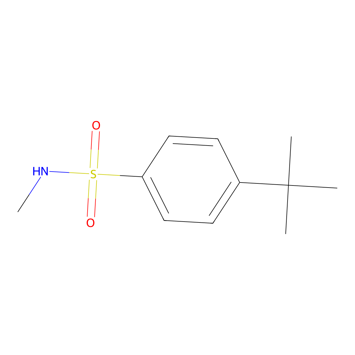 4-tert-butyl-N-methylbenzenesulfonamide molecular structure, CAS 111370-28-6