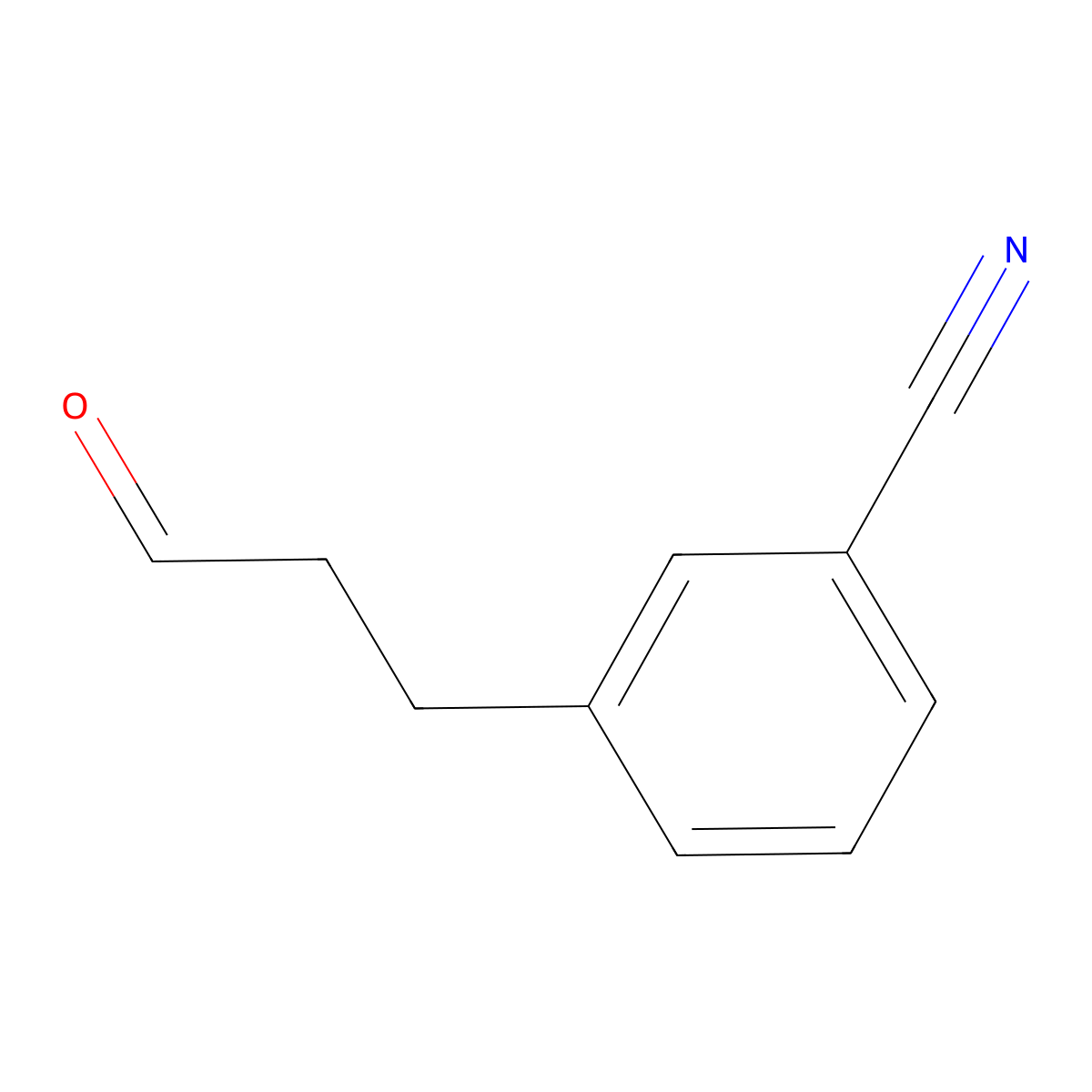 3-(3-Oxopropyl)benzonitrile molecular structure, CAS 111376-39-7