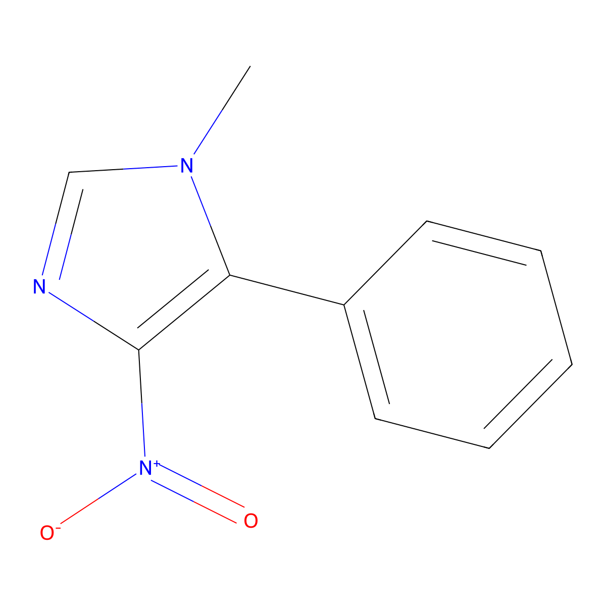 1-Methyl-4-nitro-5-phenylimidazole molecular structure, CAS 111380-10-0