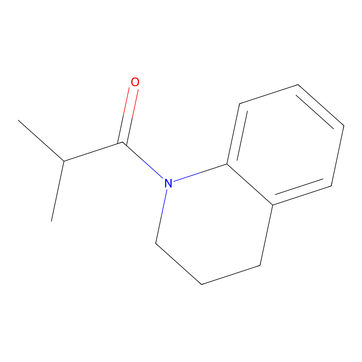2-Methyl-1-(1,2,3,4-tetrahydroquinolyl)propan-1-one molecular structure, CAS 111384-82-8