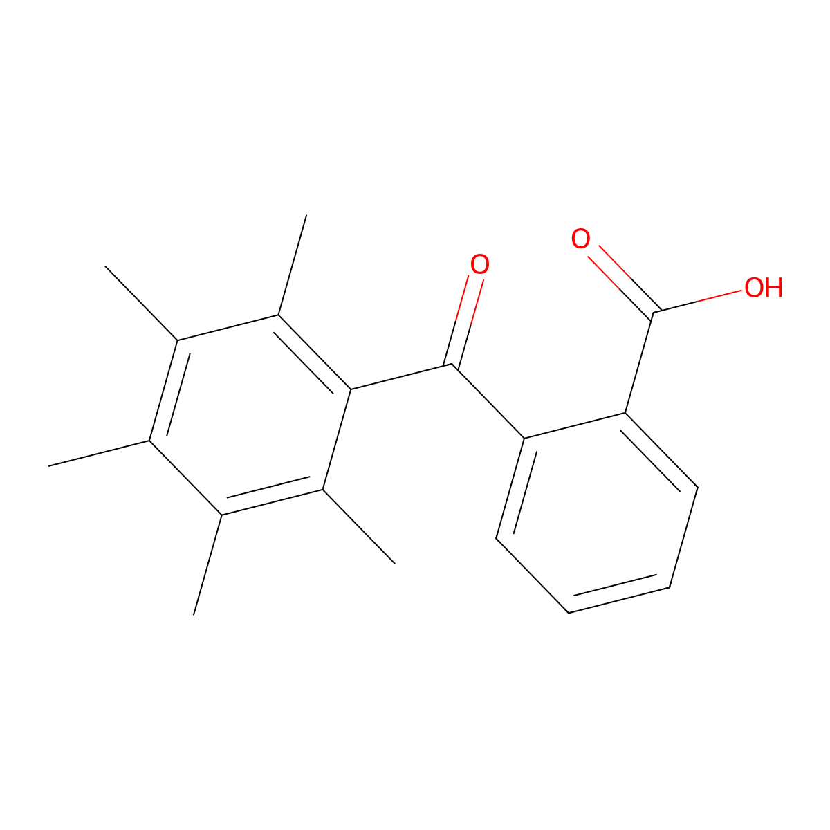 2-(2,3,4,5,6-Pentamethylbenzoyl)benzoic acid molecular structure, CAS 111385-66-1