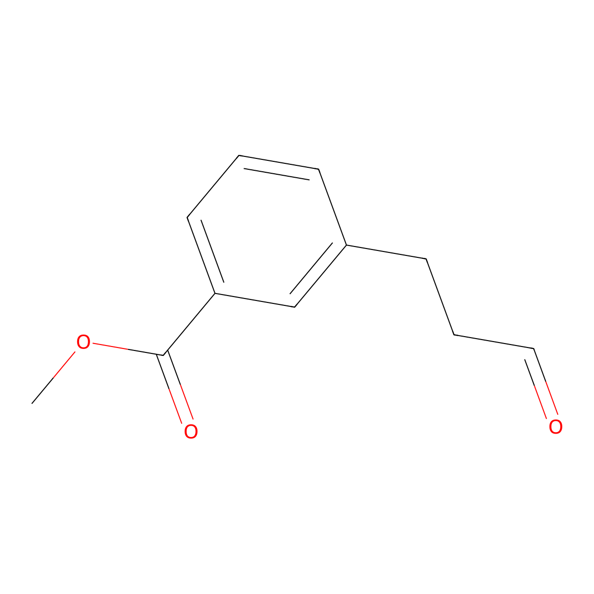 Methyl 3-(3-oxopropyl)benzoate molecular structure, CAS 111393-29-4