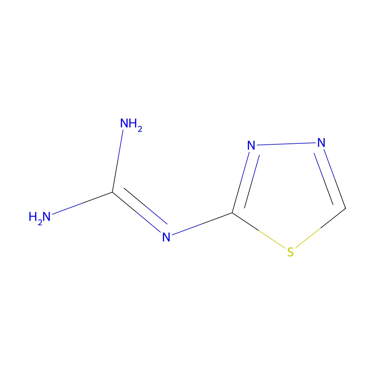 1-(1,3,4-Thiadiazol-2-yl)guanidine molecular structure, CAS 111393-94-3