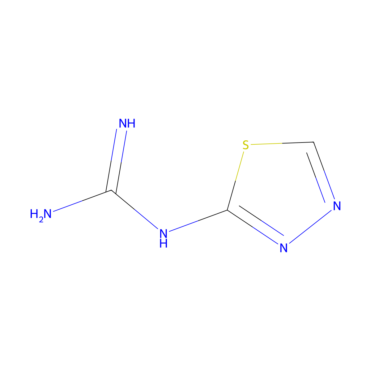 1-(1,3,4-Thiadiazol-2-yl)guanidine molecular structure, CAS 111393-94-3