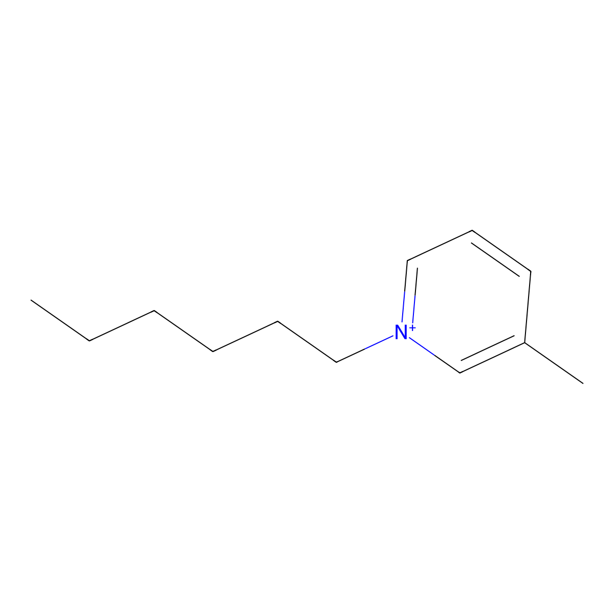 1-Hexyl-3-methylpyridin-1-ium molecular structure, CAS 111398-60-8