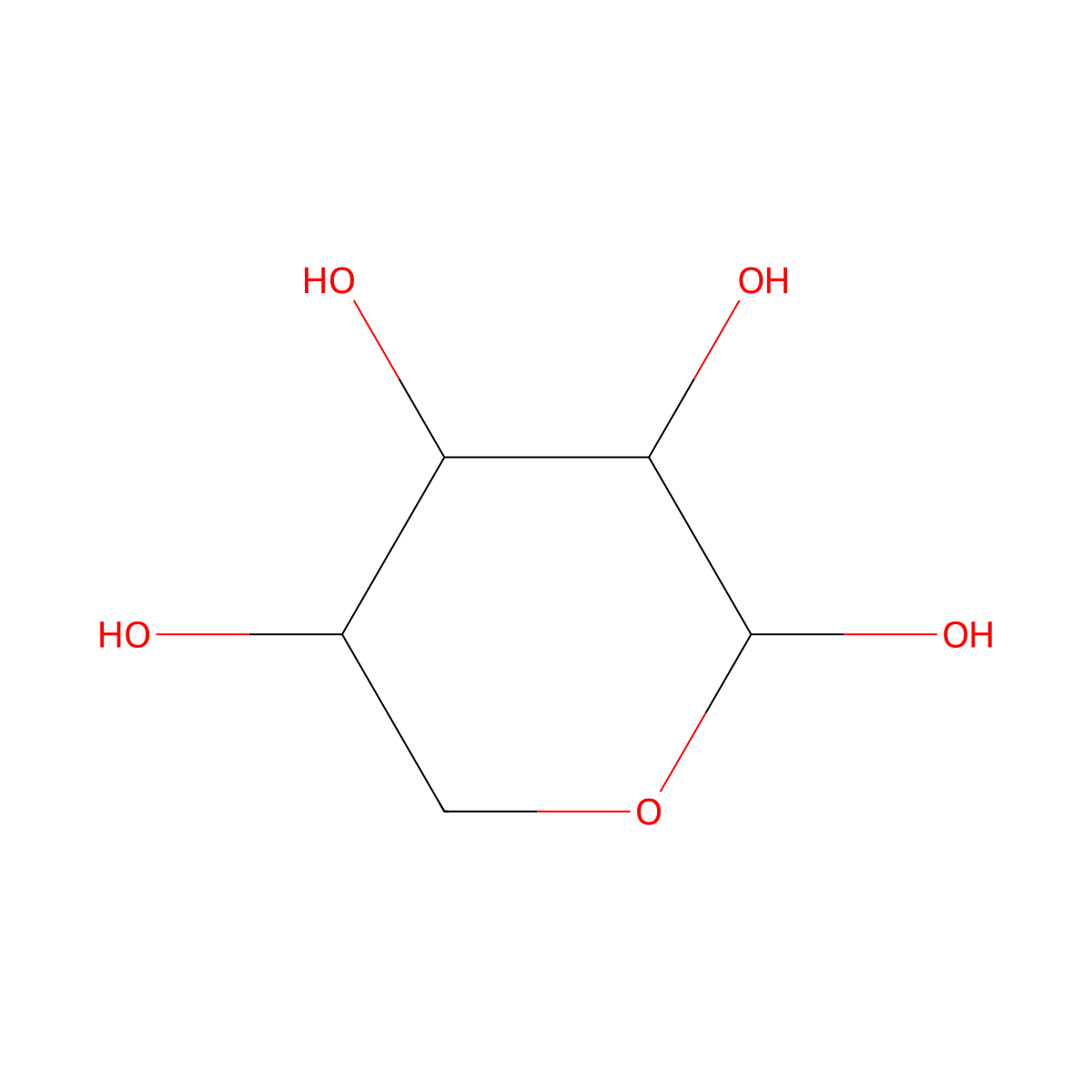 D-Lyxose molecular structure, CAS 1114-34-7