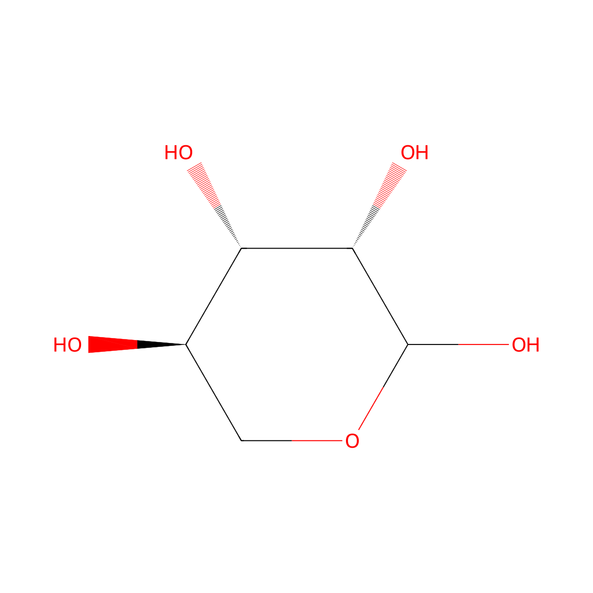 D-Lyxose molecular structure, CAS 1114-34-7