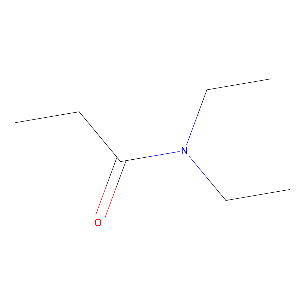 N,N-Diethylpropionamide molecular structure, CAS 1114-51-8