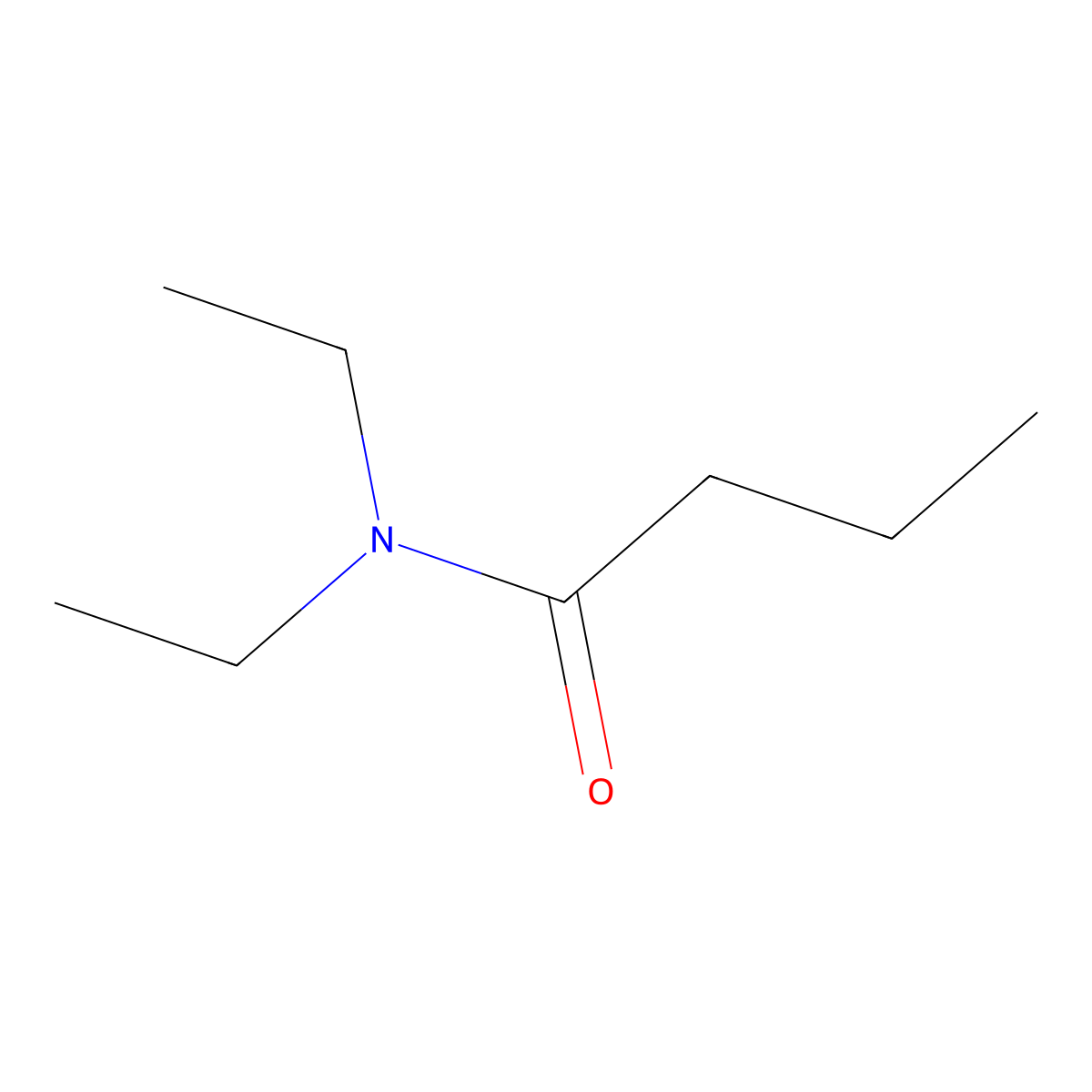 N,N-Diethylbutanamide molecular structure, CAS 1114-76-7