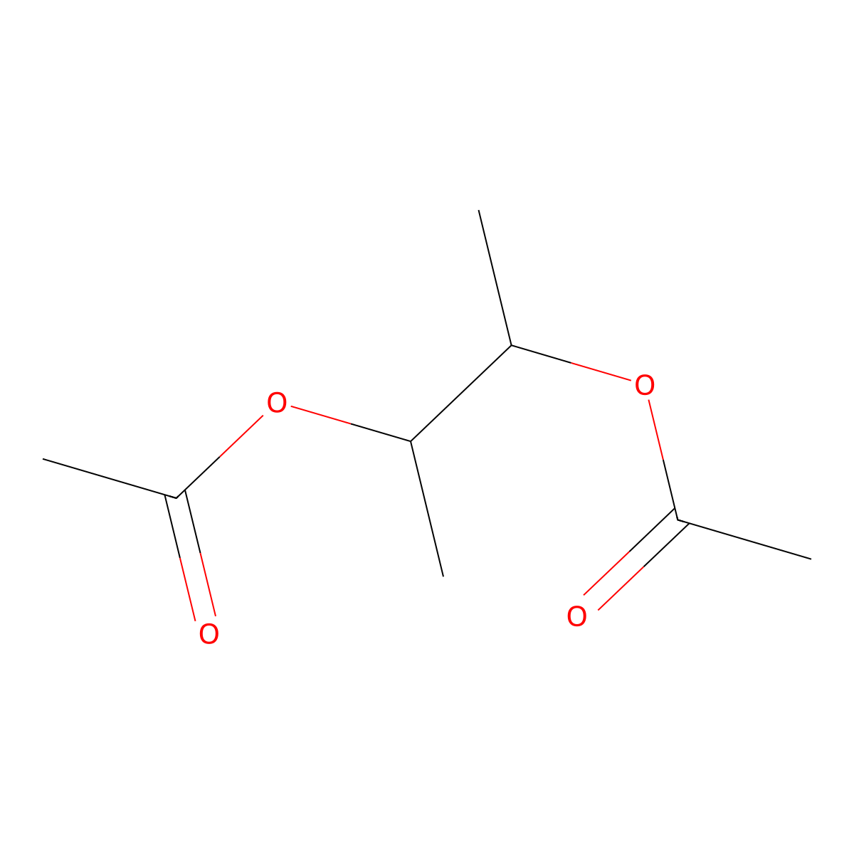 Butane-2,3-diyl diacetate molecular structure, CAS 1114-92-7